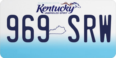 KY license plate 969SRW