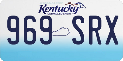 KY license plate 969SRX