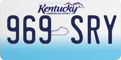 KY license plate 969SRY