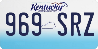 KY license plate 969SRZ