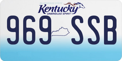 KY license plate 969SSB