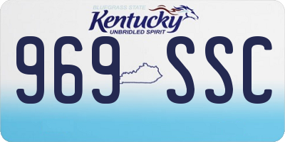 KY license plate 969SSC