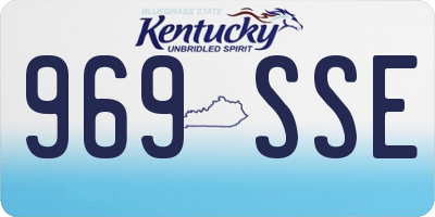 KY license plate 969SSE
