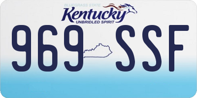 KY license plate 969SSF