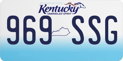 KY license plate 969SSG