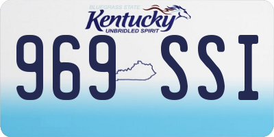 KY license plate 969SSI