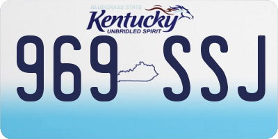 KY license plate 969SSJ