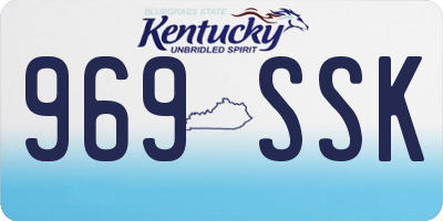 KY license plate 969SSK