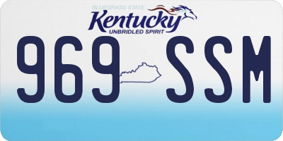 KY license plate 969SSM