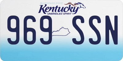 KY license plate 969SSN