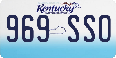 KY license plate 969SSO