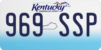 KY license plate 969SSP