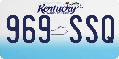 KY license plate 969SSQ