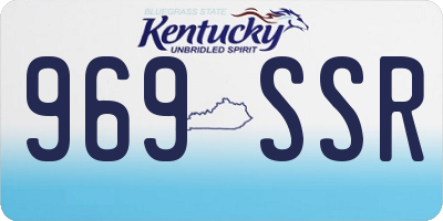 KY license plate 969SSR