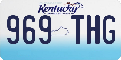 KY license plate 969THG