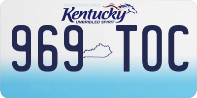KY license plate 969TOC