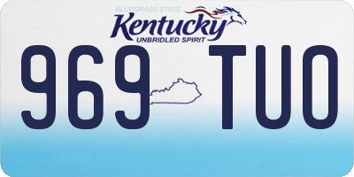 KY license plate 969TUO
