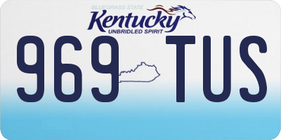 KY license plate 969TUS