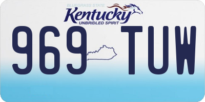 KY license plate 969TUW