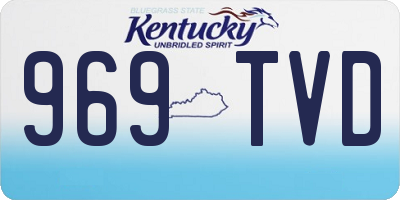 KY license plate 969TVD
