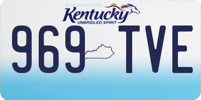 KY license plate 969TVE