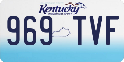 KY license plate 969TVF
