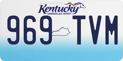 KY license plate 969TVM