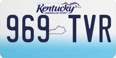 KY license plate 969TVR