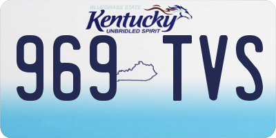 KY license plate 969TVS
