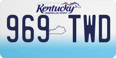KY license plate 969TWD