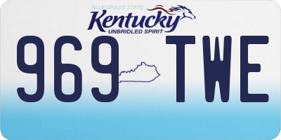 KY license plate 969TWE