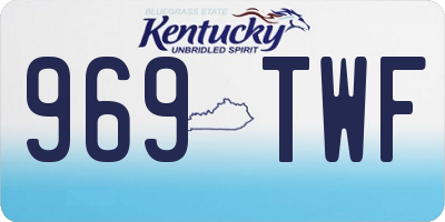 KY license plate 969TWF