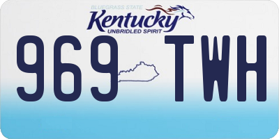 KY license plate 969TWH