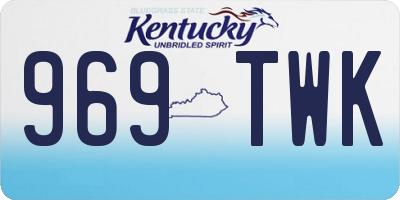 KY license plate 969TWK