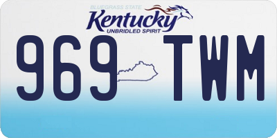 KY license plate 969TWM