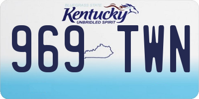 KY license plate 969TWN