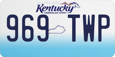 KY license plate 969TWP