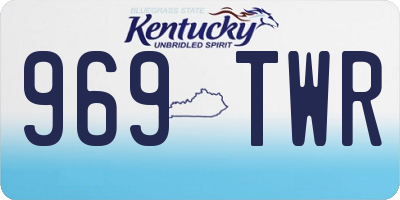 KY license plate 969TWR