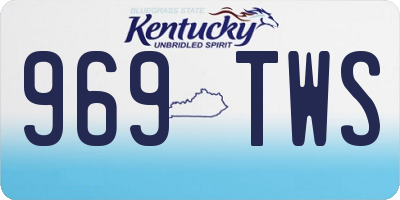 KY license plate 969TWS