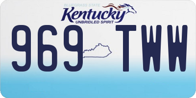 KY license plate 969TWW