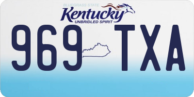 KY license plate 969TXA