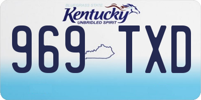 KY license plate 969TXD