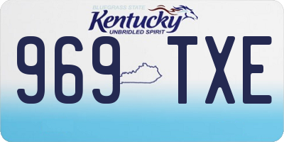KY license plate 969TXE