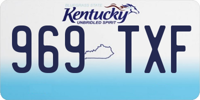 KY license plate 969TXF