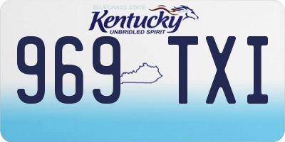KY license plate 969TXI