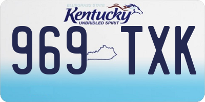 KY license plate 969TXK