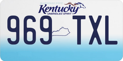 KY license plate 969TXL
