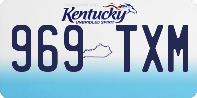 KY license plate 969TXM
