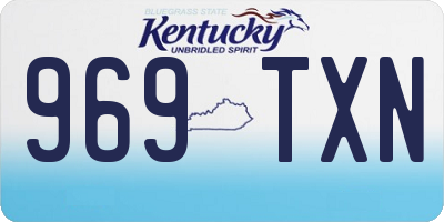 KY license plate 969TXN
