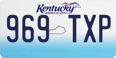 KY license plate 969TXP